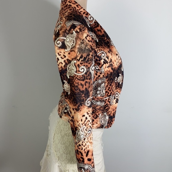 OVI Woman Animal Print Jacket Size Small - Picture 2 of 4